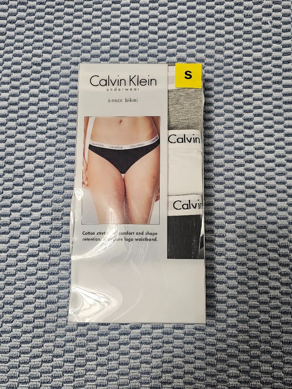 Calvin Klein 3 Pack Women's Bikini Underwear White Black & Gray Size Small NEW